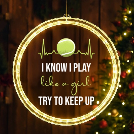 Discover Tennis Women Tennis Girls LED Christmas Window Lights
