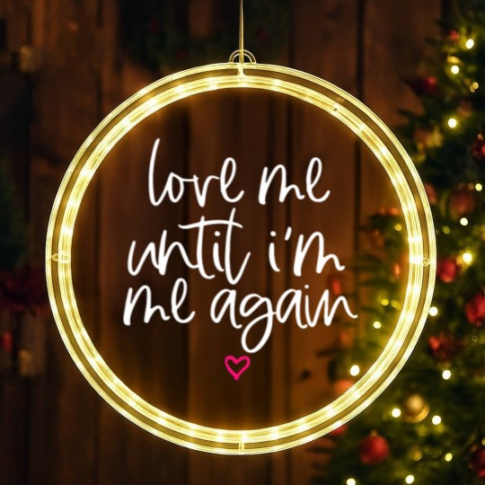 Discover Love Me Until I'M Me Again Mental Health Awareness LED Christmas Window Lights