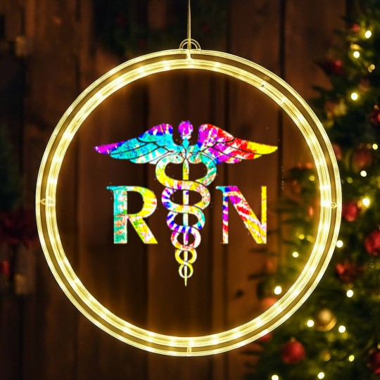 Discover Lovely Rn Registered Nurse Tie Dye Lovely Rn Registered Nurse Tie Dye LED Christmas Window Lights
