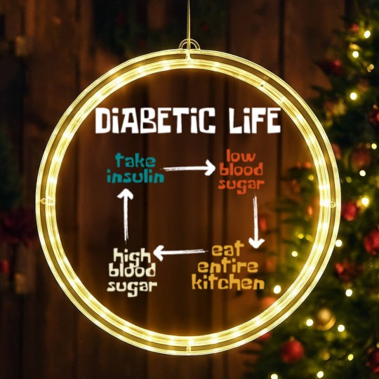Discover Diabetic Life Diabetes Awareness Month Insulin LED Christmas Window Lights