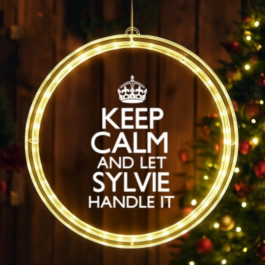 Discover Keep Calm Sylvie Name First Last Family Funny LED Christmas Window Lights