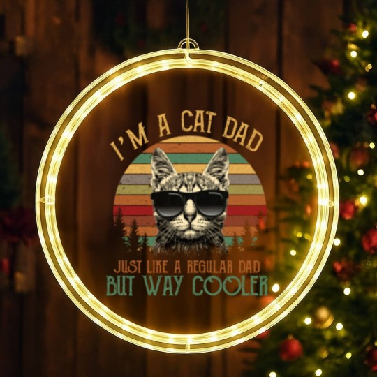 Discover I am a Cat Dad, Just like a regular dad -Gift LED Christmas Window Lights