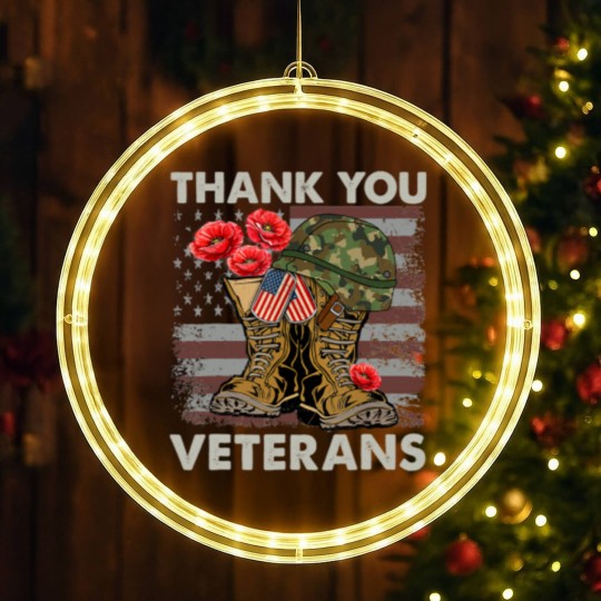 Discover Thank You Veterans LED Christmas Window Lights