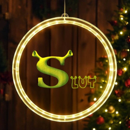 Discover Shrek Slut 2022 LED Christmas Window Lights, Shrek Lover LED Christmas Window Lights, Shrek LED Christmas Window Lights