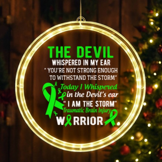 Discover I Am The Storm Traumatic Brain Injury Warrior LED Christmas Window Lights