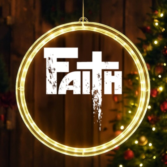 Discover Faith Cross LED Christmas Window Lights