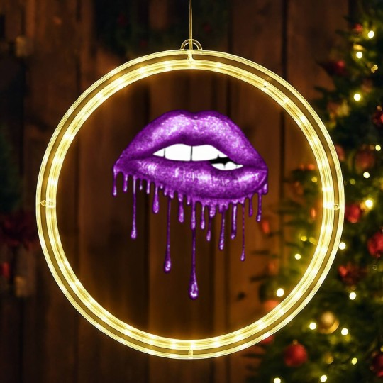 Discover Drip Purple Lips - Lips - LED Christmas Window Lights