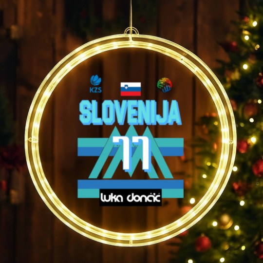 Discover Luka Doncic Slovenija Fan Design - Luka Doncic - LED Christmas Window Lights