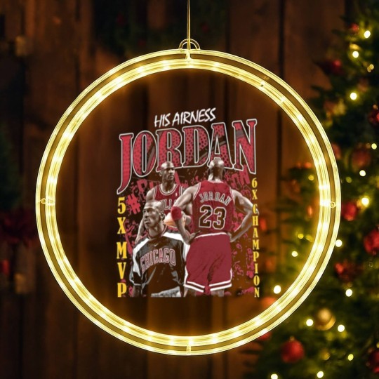 Discover Vintage King Michael Jordan Graphic LED Christmas Window Lights LED Christmas Window Lights Vintage LED Christmas Window Lights