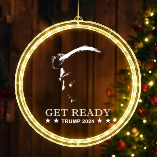 Discover Get Ready: USA Donald Trump 2024 Presidential Election - Trump 2024 - LED Christmas Window Lights