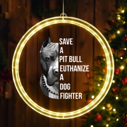 Discover save a pitbull euthanize a dog fighter pitbull LED Christmas Window Lights