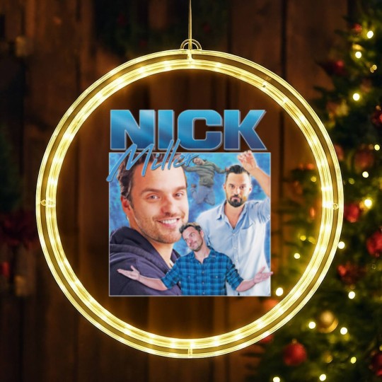 Discover Nick Miller Homage LED Christmas Window Lights LED Christmas Window Lights Top Funny TV Icon Gift Men's Women's Girl