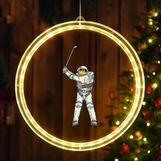 Discover Astronaut golfer LED Christmas Window Lights