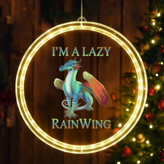 Discover I m A Lazy Rainwing Dragons Retro Wings Of Fire LED Christmas Window Lights