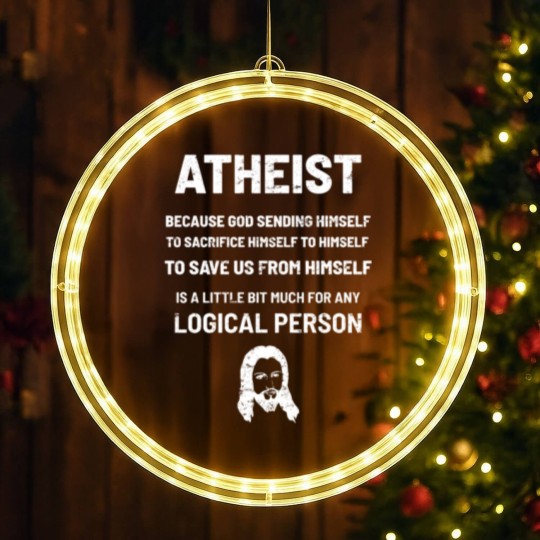 Discover Atheist Atheism Anti-Christ LED Christmas Window Lights