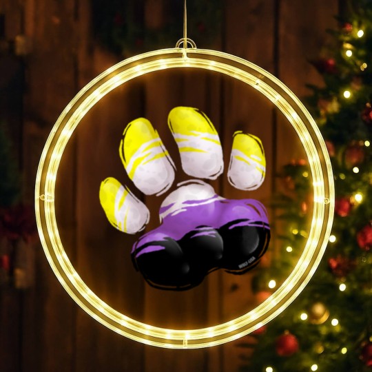 Discover Non Binary - Wolf Paw LED Christmas Window Lights