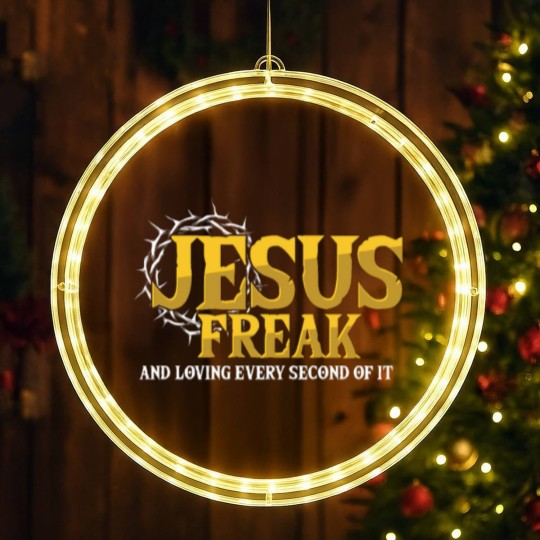 Discover Jesus Freak God Believer Christian Catholic Gift LED Christmas Window Lights