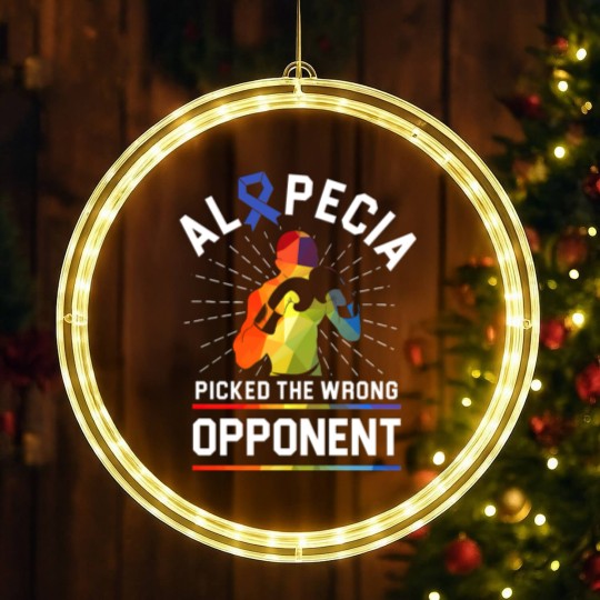 Discover Alopecia Awareness Hair Loss Warrior Beat LED Christmas Window Lights