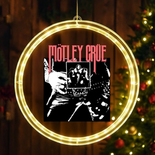 Discover Vintage 2000's Original Motley Crue Rock Band Concert Too Fast For Love Tour Black & Red LED Christmas Window Lights