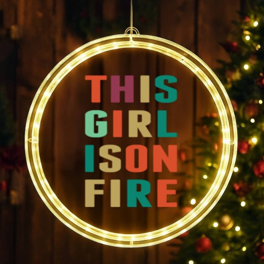 Discover This Girl Is Girl On Fire LED Christmas Window Lights