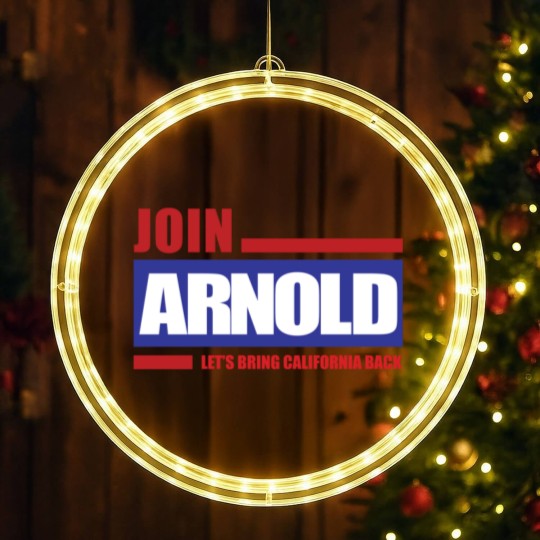Discover Arnold Schzenegger 2003 Campaign Logo LED Christmas Window Lights