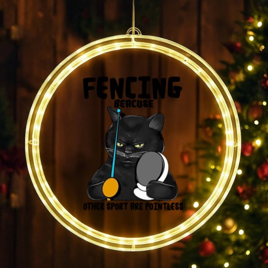 Discover BLACK CAT FENCING BEACUSE OTHER SPORT ARE POINTLES LED Christmas Window Lights