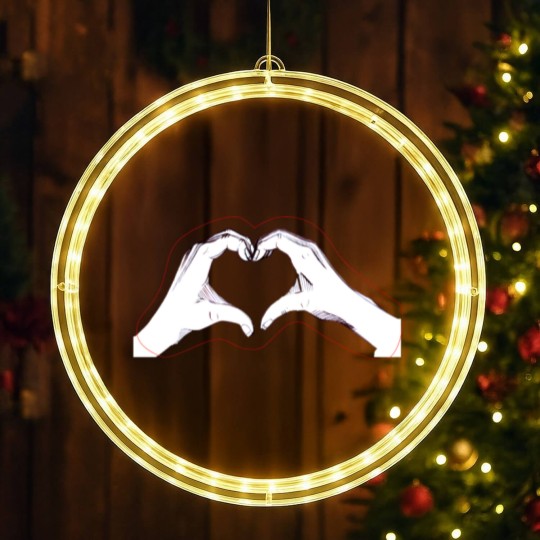Discover Two hands making a heart LED Christmas Window Lights