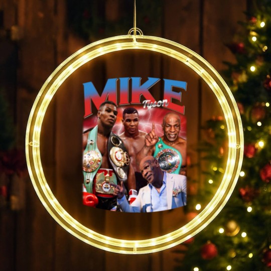 Discover Vintage Mike Tyson Iron Mike LED Christmas Window Lights