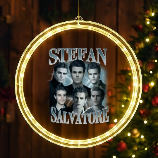 Discover Stefan Salvatore Vintage 90s Bootleg Classic Graphic LED Christmas Window Lights | Stefan Retro Bootleg Rap LED Christmas Window Lights