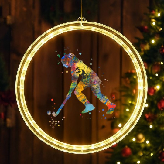 Discover Field hockey girl LED Christmas Window Lights