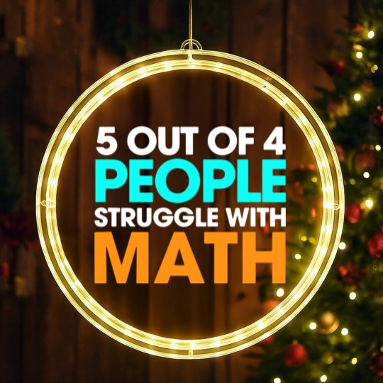 Discover 5 Out Of 4 People Struggle With Math LED Christmas Window Lights