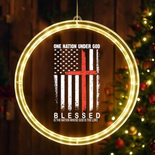 Discover One nation under god blessed is the nation whose LED Christmas Window Lights