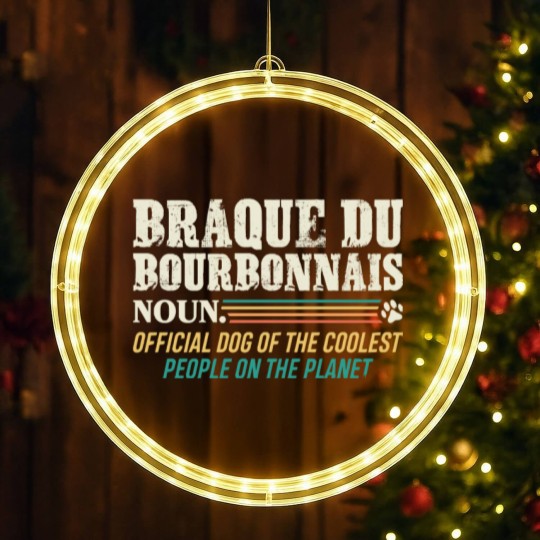 Discover Braque Du Bourbonnais T- LED Christmas Window Lights  Dog Of The Coolest People Braque du Bourbonnais T- LED Christmas Window Lights LED Christmas Window Lights