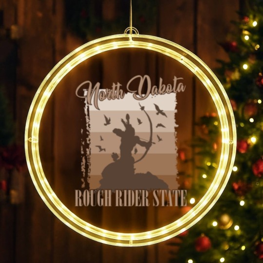 Discover North Dakota usa state gift LED Christmas Window Lights