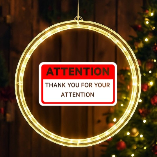 Discover Attention Thank You For Your Attention LED Christmas Window Lights