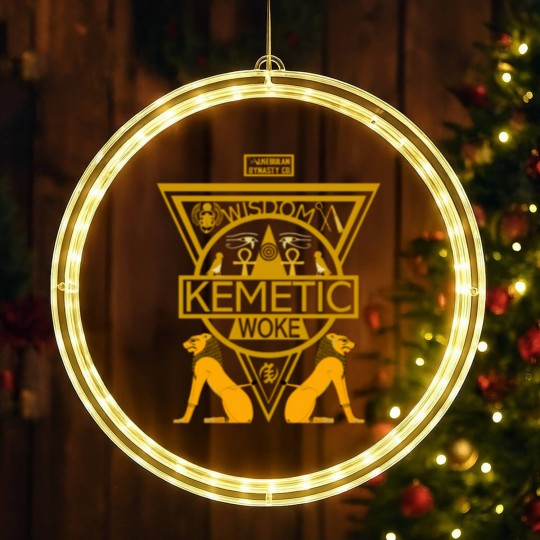 Discover Kemetic Spirituality Ancient Egyptian Art LED Christmas Window Lights