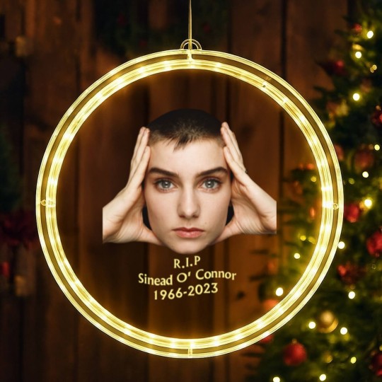 Discover RIP Sinead O'Connor LED Christmas Window Lights, Sinead O'Connor LED Christmas Window Lights, Feminist Singer LED Christmas Window Lights