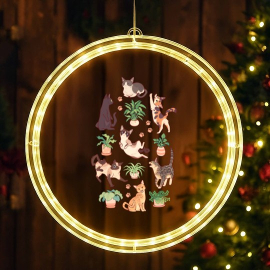 Discover Cozy michis in beige - Cat - LED Christmas Window Lights