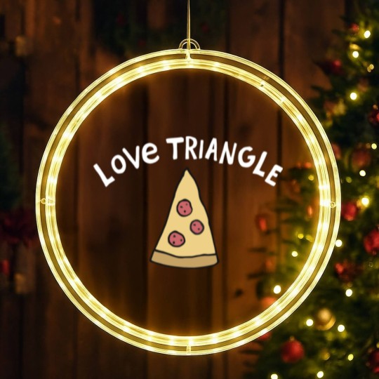 Discover Love Triangle Pizza Crusher LED Christmas Window Lights