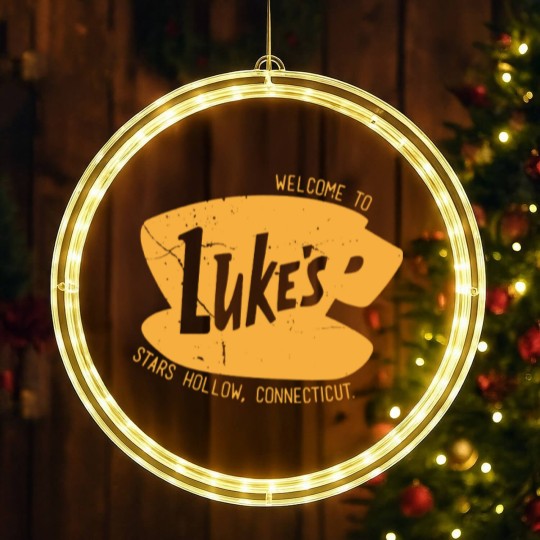 Discover Retro Luke's Diner LED Christmas Window Lights, Luke's Diner LED Christmas Window Lights, Stars Hollows LED Christmas Window Lights