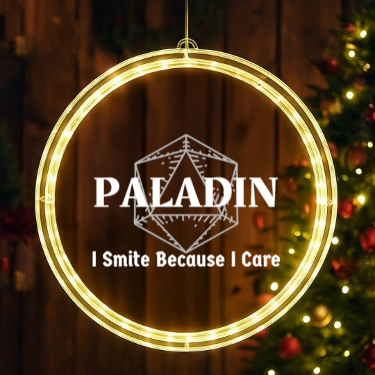 Discover "I Smite Because I Care" Paladin Class Print - Paladin - LED Christmas Window Lights