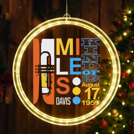 Discover Miles Davis Kind Of Blue LED Christmas Window Lights - John Coltrane - Blue Note Records