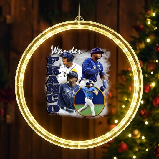 Discover Wander Franco LED Christmas Window Lights, Baseball LED Christmas Window Lights, Classic 90s Graphic LED Christmas Window Lights