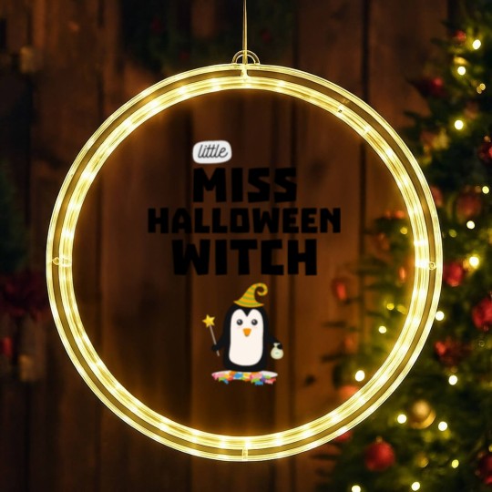 Discover Miss Halloween Witch Penguin gift LED Christmas Window Lights