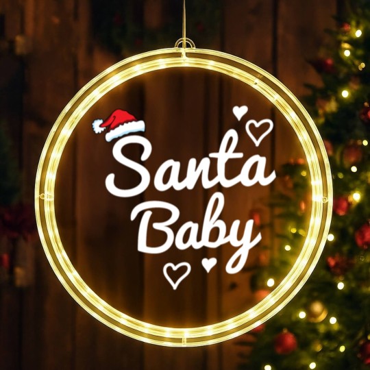 Discover Santa Baby saying LED Christmas Window Lights