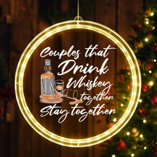 Discover Whiskey Couple Matching LED Christmas Window Lights