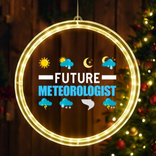 Discover Future Meteorologist Children Weather Forecaster LED Christmas Window Lights