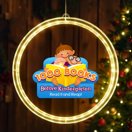 Discover 1000 Books Before Kindergarten LED Christmas Window Lights