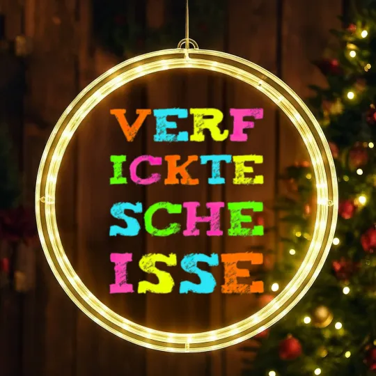Discover Fucking shit Funny curse saying LED Christmas Window Lights