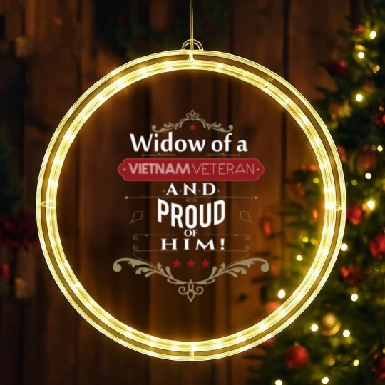 Discover Widow of a vietnam veteran and proud of him LED Christmas Window Lights